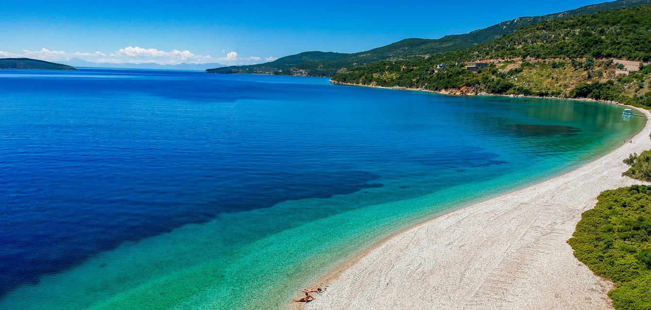 Breathtaking turquoise beach of Agios Dimitrios in Alonissos, Greece